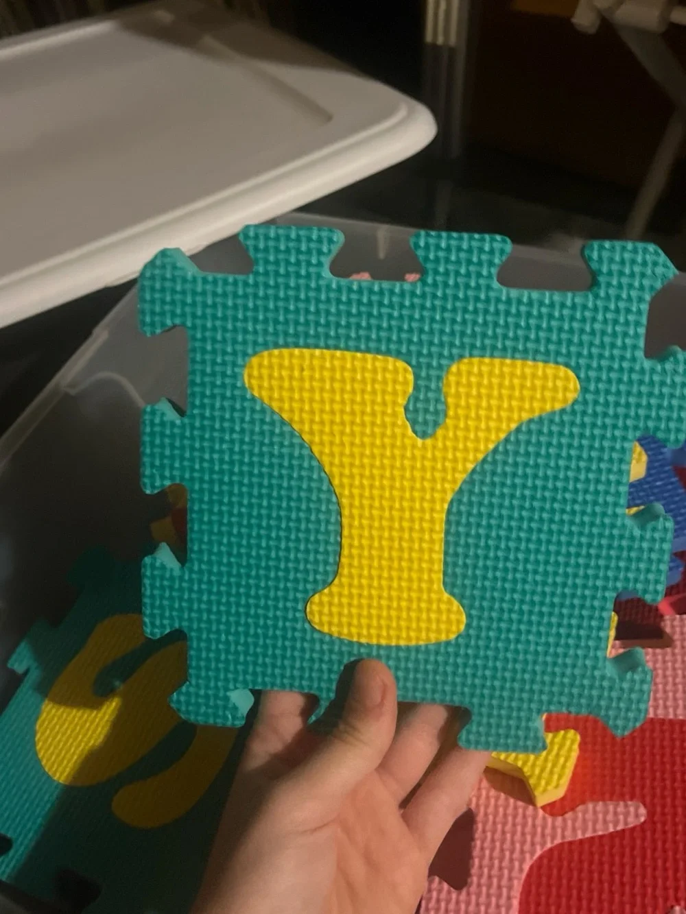 Foam alphabet and numbers puzzle